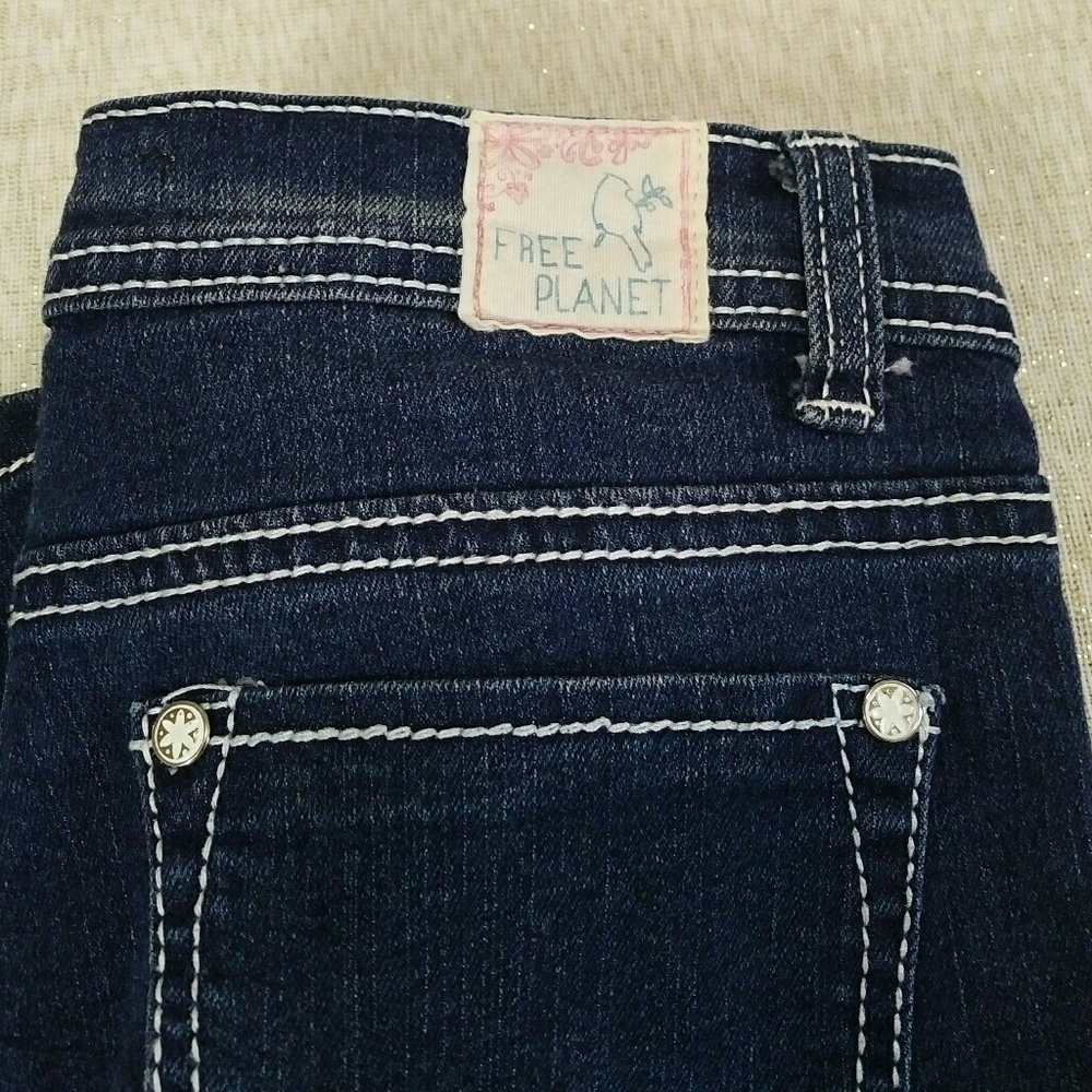 Girls Free Planet Capri Jeans